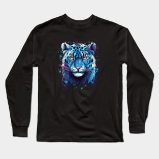 Snow Leopard Illustration Long Sleeve T-Shirt